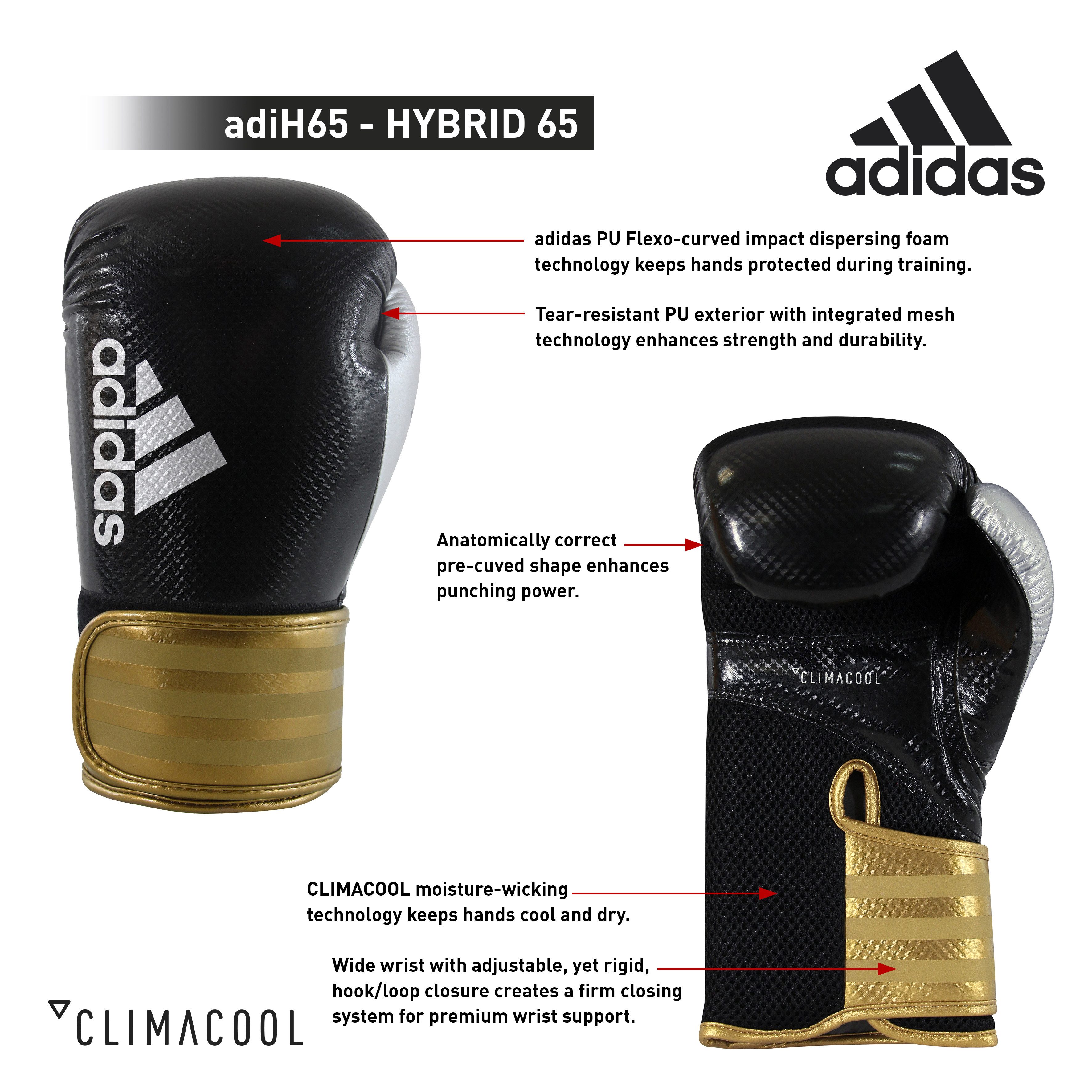 adidas Hybrid 65 Boxing Gloves Gloves Kickboxing 
