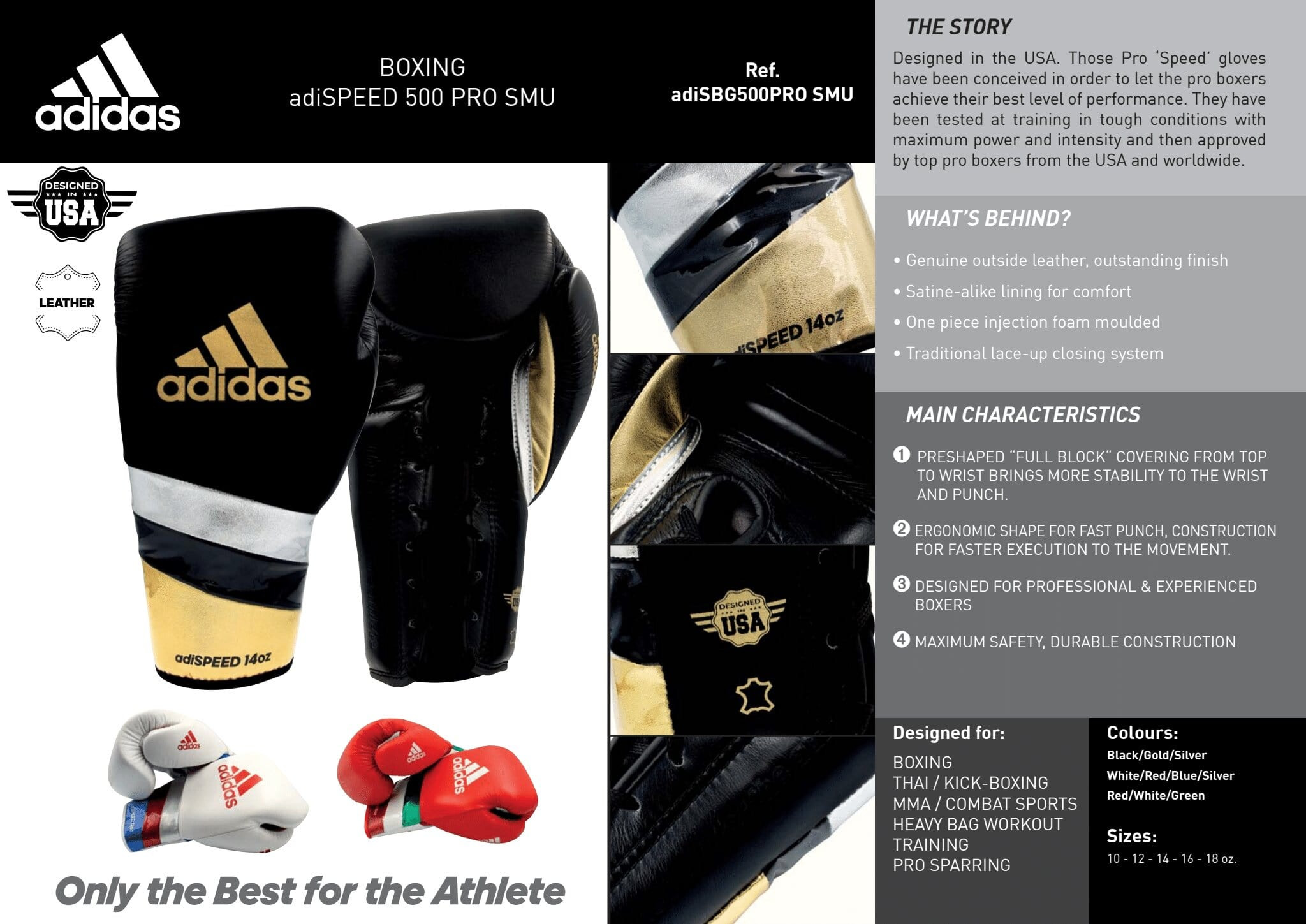 Pro Boxing USBOXING Sparring Gloves & Adi-Speed | 500 adidas